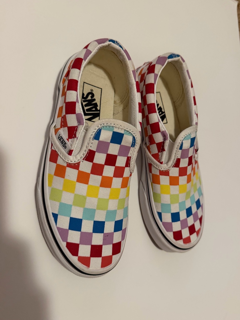 Vans Kids Rainbow Checkerboard Slip-On Sneakers - Multicolor
